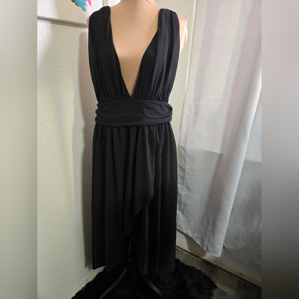 Fashion Nova Black Backless Dress